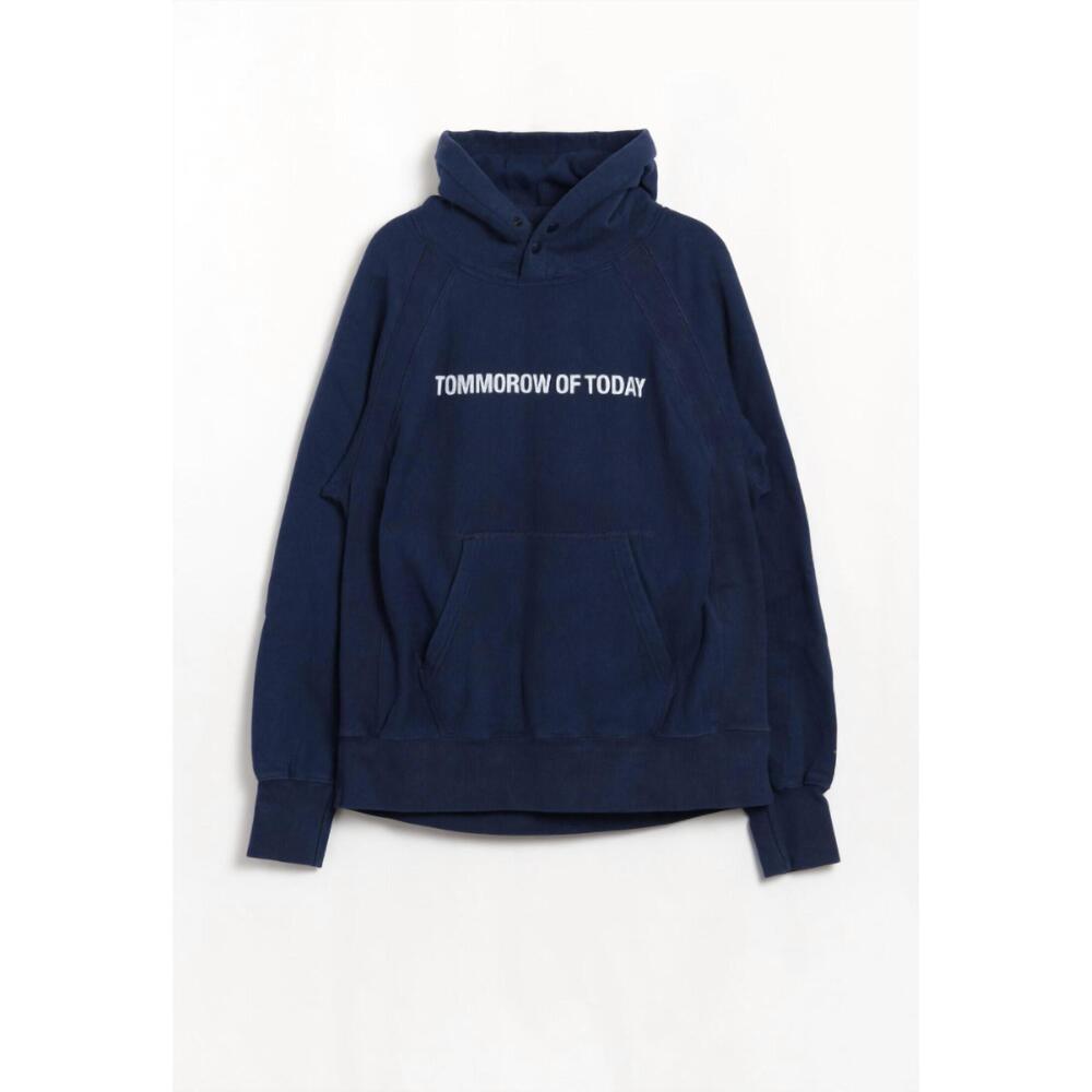 NEW ENGINEERED GARMENTS men's printed raglan hoodie in navy